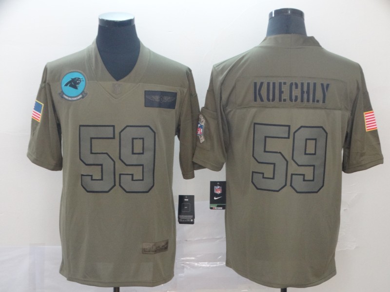 Men's Carolina Panthers Luke Kuechly #59 Brown Jersey
